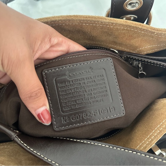 Coach Khaki Mini Tote Bag - Picture 7 of 9